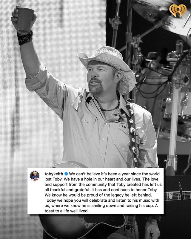 iHeartCountry's tweet photo. It's been one year since the world lost Toby Keith🕊️ The country community is forever grateful to have had him 🤍

Join us in remembering Toby Keith: https://t.co/TcosgSxW7w https://t.co/sX84pq9pxN
