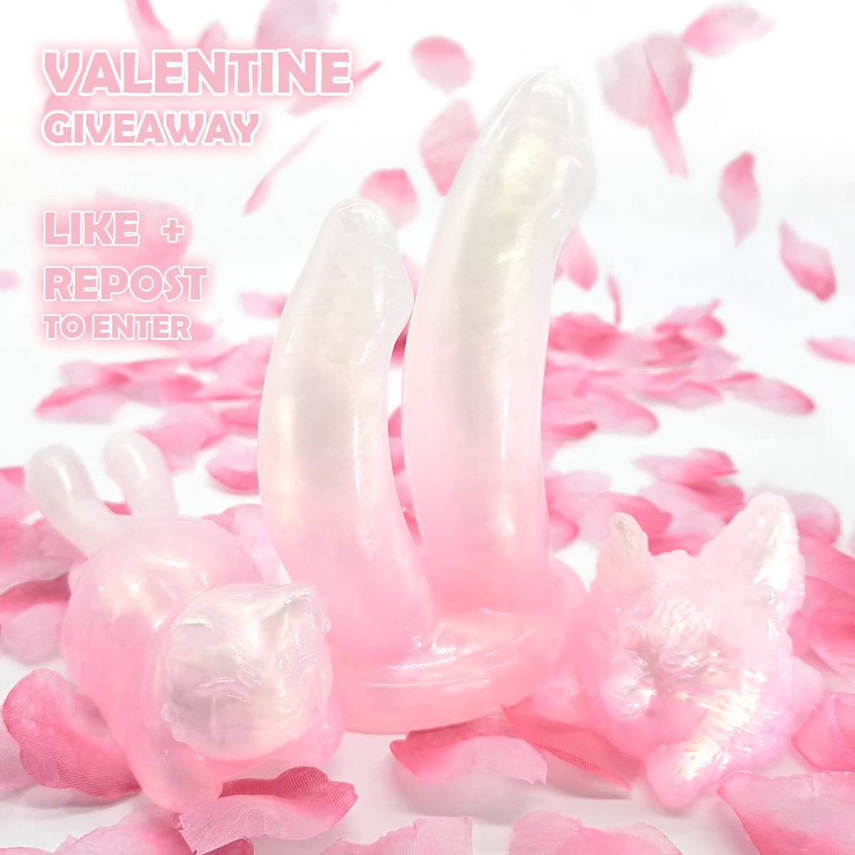 💖Get a squishy gift this Valentine’s!💖
 
Like and repost to enter for a chance to win a sweet Hodge Podge care package including a small Double Scoop dildo and two matching limited squish friends!
 
See you on 02/11 for our specialty Toy and Squish drop + weeklong savings!