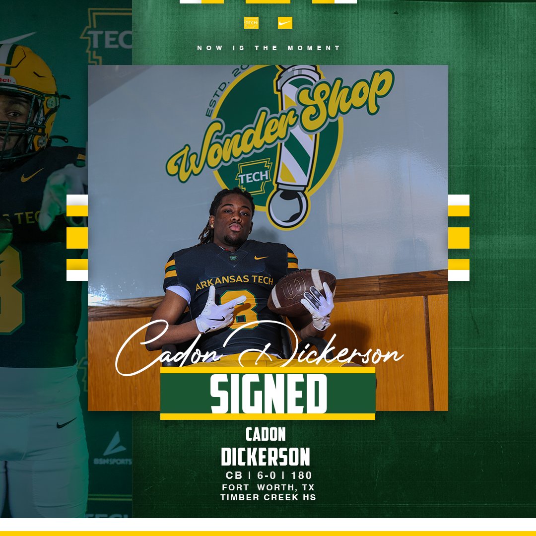 🖊️ Cadon Dickerson (<a href="/cadon_dickerson/">Cadon “CJ” Dickerson</a>)

CB | 6-0 | 180
Fort Worth, TX
Timber Creek HS

📼 hudl.com/video/3/163195…

#GoToWork | #FightOn