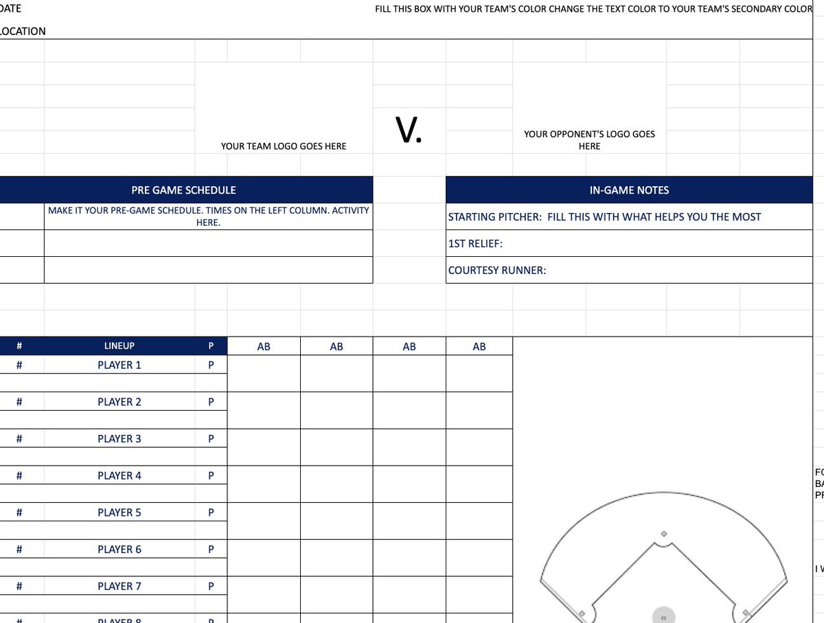 Fully customizable Baseball and Softball charts and lineup cards available here 
Teacherspayteachers.com/store/crowders…