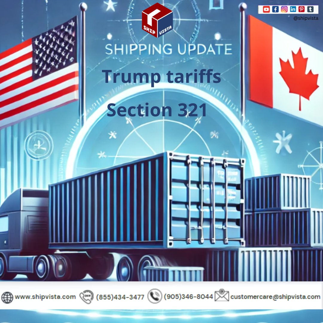 shipvista's tweet photo. 🚨 U.S. Shipping Alert! 🚨
New Section 321 & Tariff Updates are coming!
Stay ahead & optimize your cross-border shipping strategy.
📦 Learn More: https://t.co/wmQJ5GQKS9
#ShippingUpdates #Section321 #CrossBorderShipping https://t.co/xZRH8i0C71