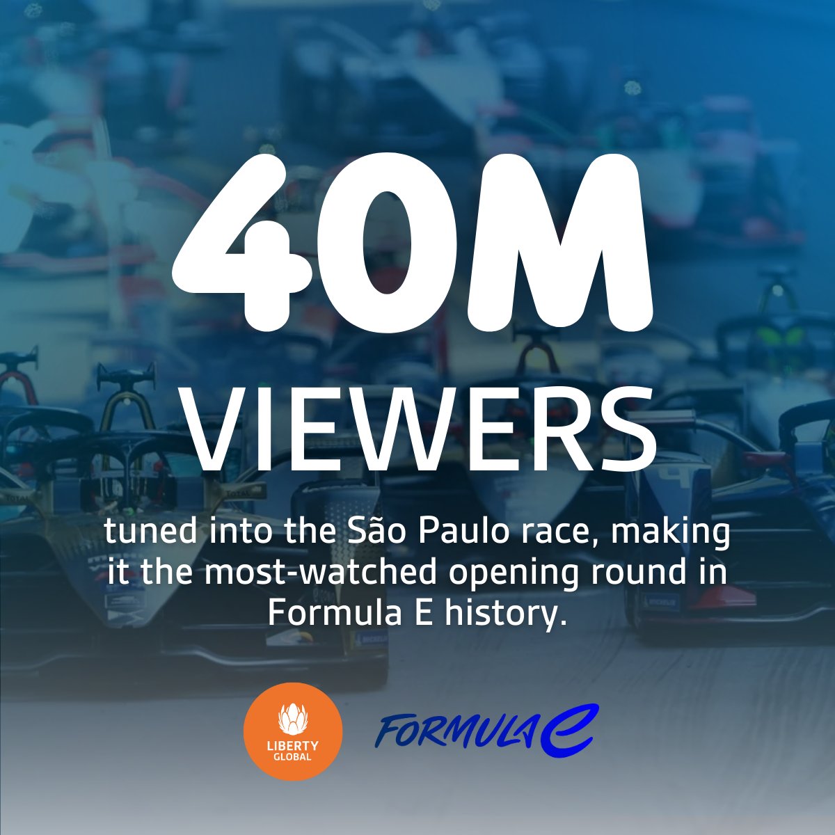 Our electric racing series Formula E has kicked off Season 11 in São Paulo with 40 million global viewers, making it the most-watched opening round in Formula E history and one of the most-viewed races ever 🏎️👀

With 14 races ahead, Season 11 is on track to be the biggest yet.