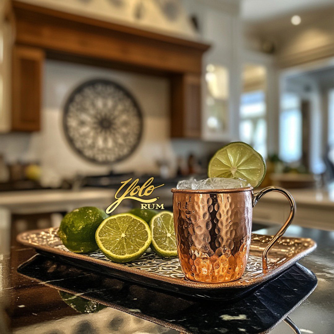 Countdown to Super Bowl LIX. Start preparing your bar mixes. 
Countdown Yolo Rum Mule Cocktail Recipe.Fill a copper mug with ice. Add Yolo Rum Silver, fill with ginger beer and stir. Squeeze lime wedge over the drink and drop it into the cocktail order @ buy.yolorum.com