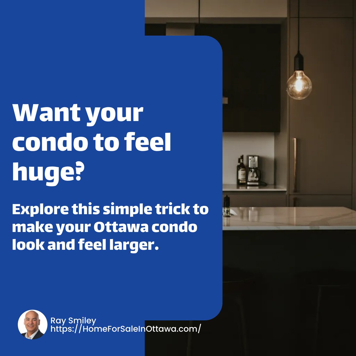 Remaxraysmiley's tweet image. Unlock the magic of space! 🪄 First-time buyers, want your small Ottawa condo to feel like a mansion? Pro tip: Use mirrors to expand rooms &amp;amp; light to lift ceilings. 🌟 What’s your go-to space hack? Share below and let’s make it cozy! #SmallSpaceHacks