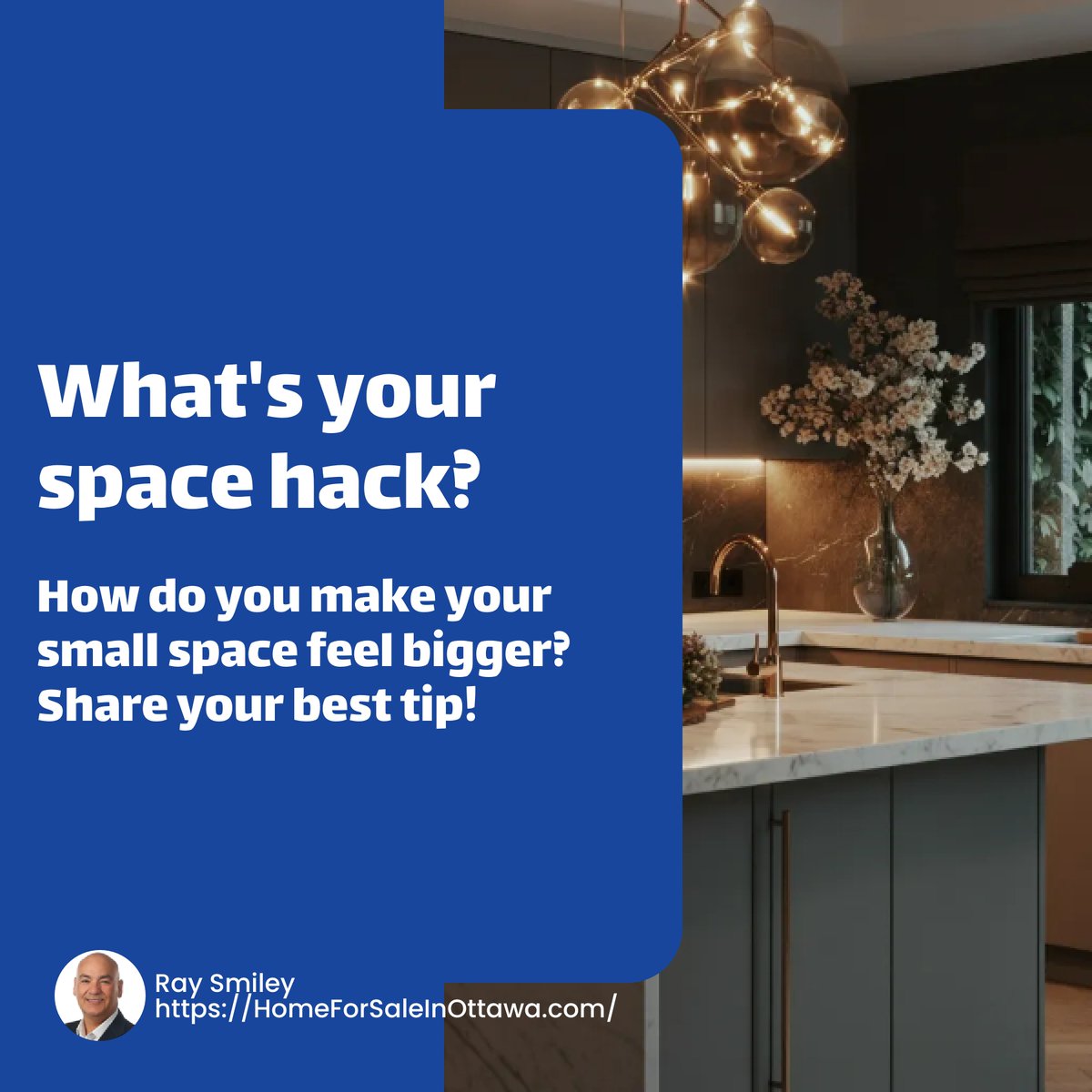 Remaxraysmiley's tweet image. Unlock the magic of space! 🪄 First-time buyers, want your small Ottawa condo to feel like a mansion? Pro tip: Use mirrors to expand rooms &amp;amp; light to lift ceilings. 🌟 What’s your go-to space hack? Share below and let’s make it cozy! #SmallSpaceHacks
