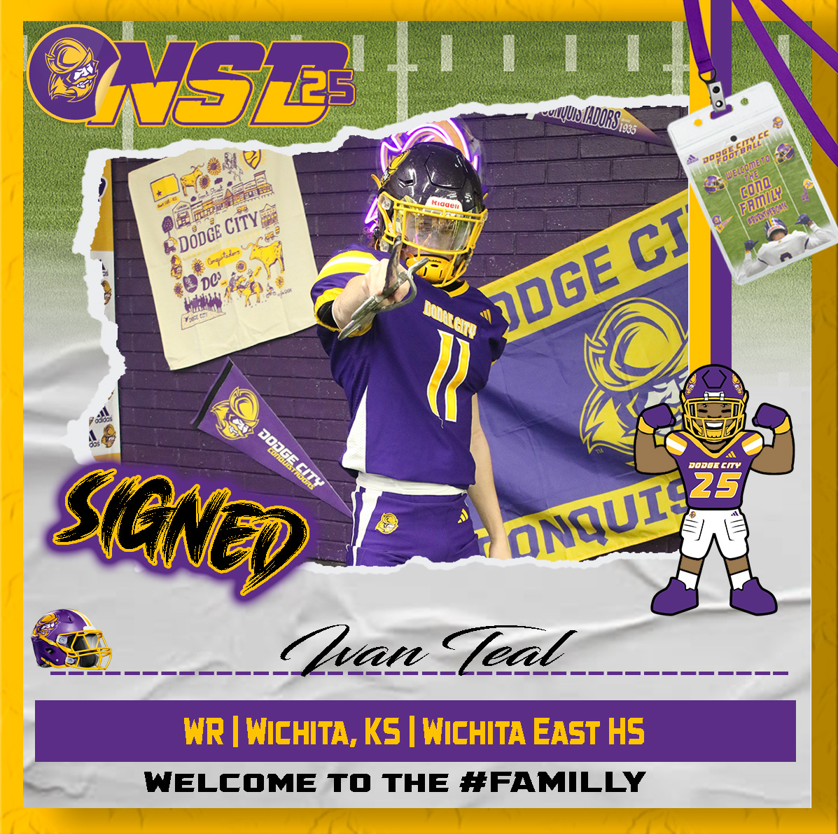 Dodge City CC Conquistadors (@goconqs) on Twitter photo 🏈Football | #GoConqs
✅Signed....Welcome Ivan Teal (<a href="/ivan_teal3/">Ivan Teal</a>) to the CONQ #FAMILLY
#BurnTheBoats #NSD25 <a href="/GoConqsFB/">Dodge City Football</a> 🏈Football | #GoConqs
✅Signed....Welcome Ivan Teal (<a href="/ivan_teal3/">Ivan Teal</a>) to the CONQ #FAMILLY
#BurnTheBoats #NSD25 <a href="/GoConqsFB/">Dodge City Football</a>