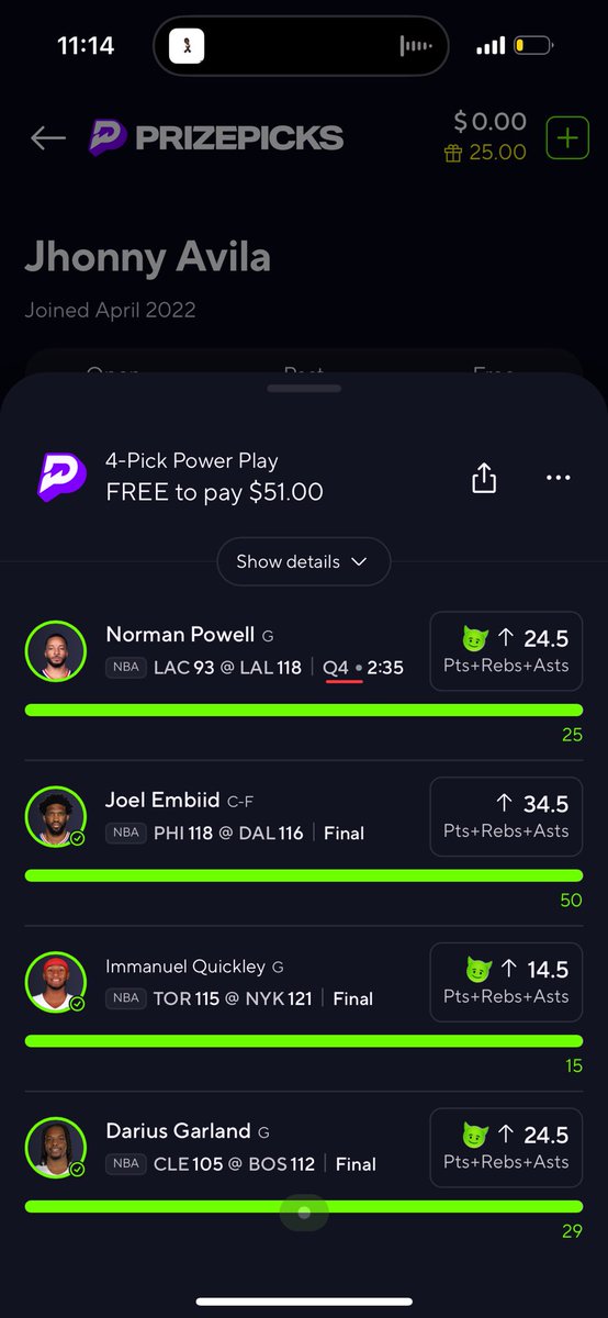 Wholelottalames's tweet photo. @ParlayMo @propsdotcash 🤝 Cant doubt you https://t.co/AcZjuEnWLH