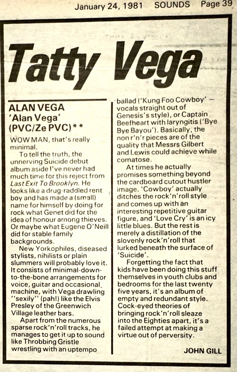 ZoundsAbound's tweet image. Dave McCullough hands out the solitary 5⭐️ album review this week to ‘Thirst’ by #ClockDVA 

Solid reviews too for ‘Trust’ by  @ElvisCostello from Sandy Robertson &amp;amp; for ‘The Nature Of The Beast’ by @AprilWineBand from Paul Suter 

Sounds Jan 24th 1981