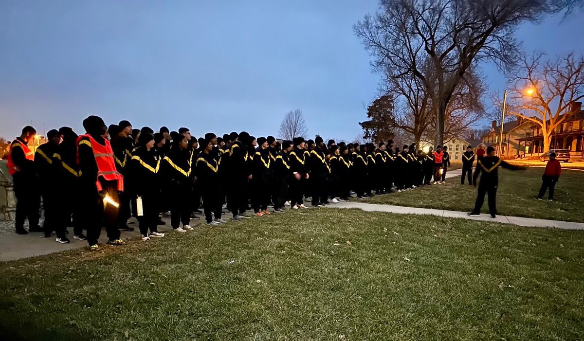 FightingFirst's tweet photo. Maj. Gen. Monté Rone and Command Sgt. Maj. Derek Noyes led a Victory Welcome Run, guiding new Soldiers to key sites on Ft. Riley. This reinforces the mission and history of the 1st Infantry Division, and building readiness within our formations. #DutyFirst #NothingAtRest https://t.co/BCOE3ol49x