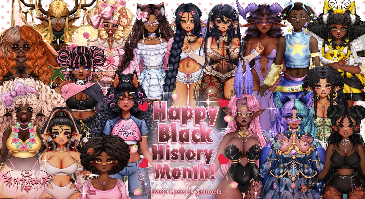 Happy Black History Month! Our Vtuber family grew bigger and you should support all of my babies! <3 

#BlackVtuber #BlackHistoryMonth