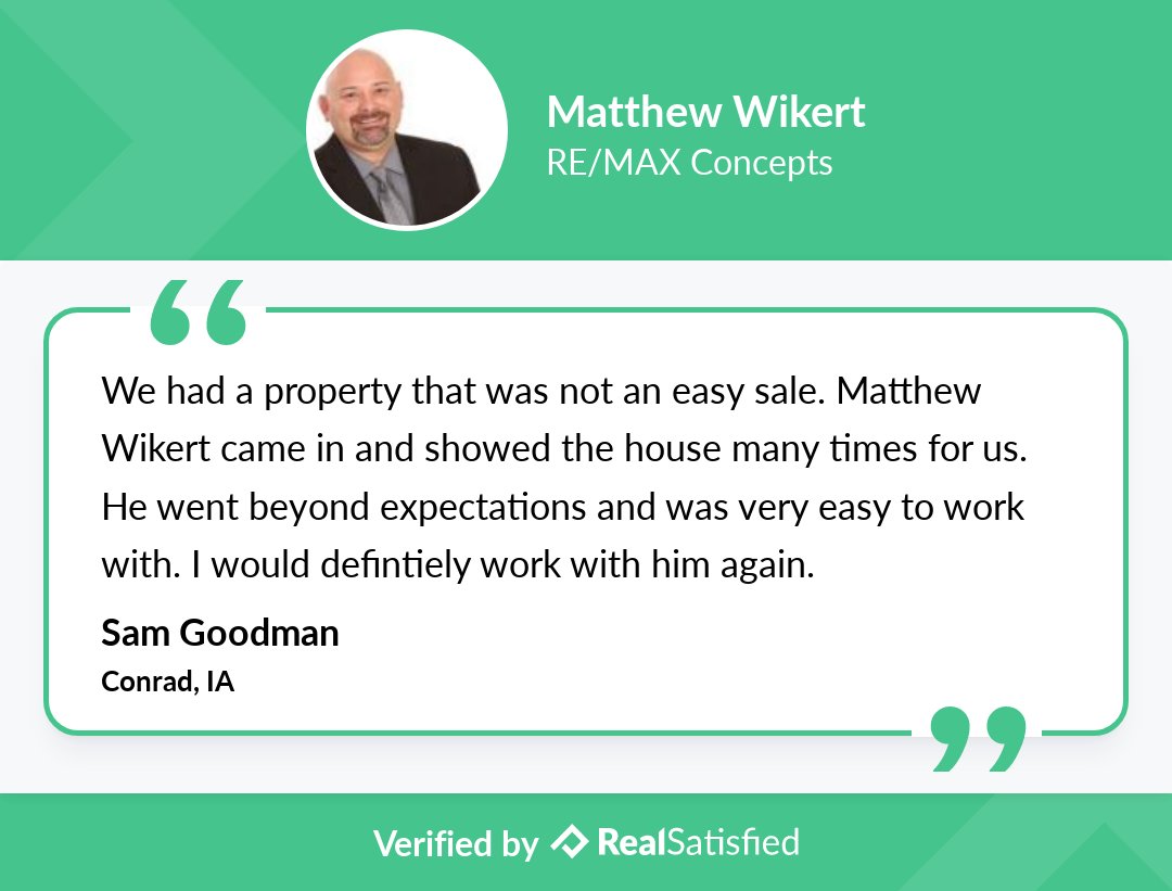 MWIKERT1's tweet photo. How amazing to get this kind of recommendation from a client. https://t.co/QWUu9KLQAw via @realsatisfied https://t.co/1LNUQM88AS