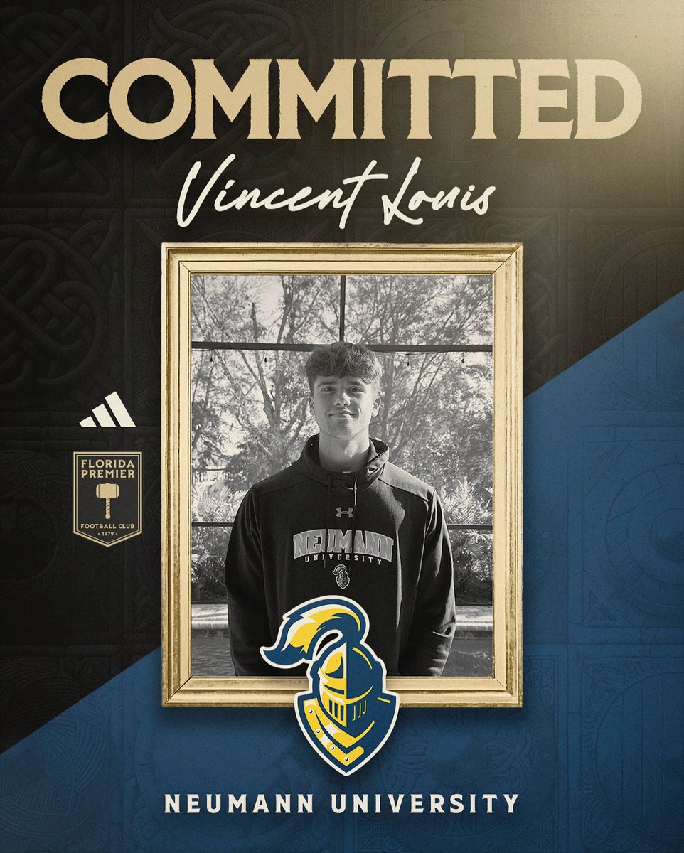 𝘾𝙤𝙢𝙢𝙞𝙩𝙩𝙚𝙙: Congratulations to <a href="/vincentlouis7/">Vincent Louis</a> from our 2006/07 <a href="/ECNLboys/">ECNL Boys</a>  on committing to <a href="/NeumannMSOC/">Neumann Men's Soccer</a>  ! We are excited to see you continue at the next level! 👊🏼⚽️🔥
••
#Pathway #FloridaPremierFC #Committed