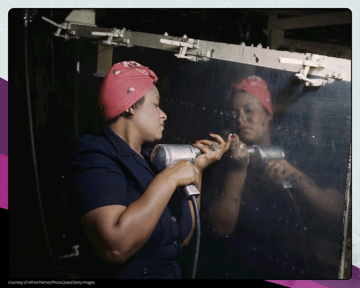 Women like Mary McLeod Bethune built new labor forces by opening schools for Black girls and women. She lobbied during WWII to ensure Black women gained access to war-industry factory jobs, helping more than 600,000 "Black Rosies" labor to build ships, planes, and tanks.
