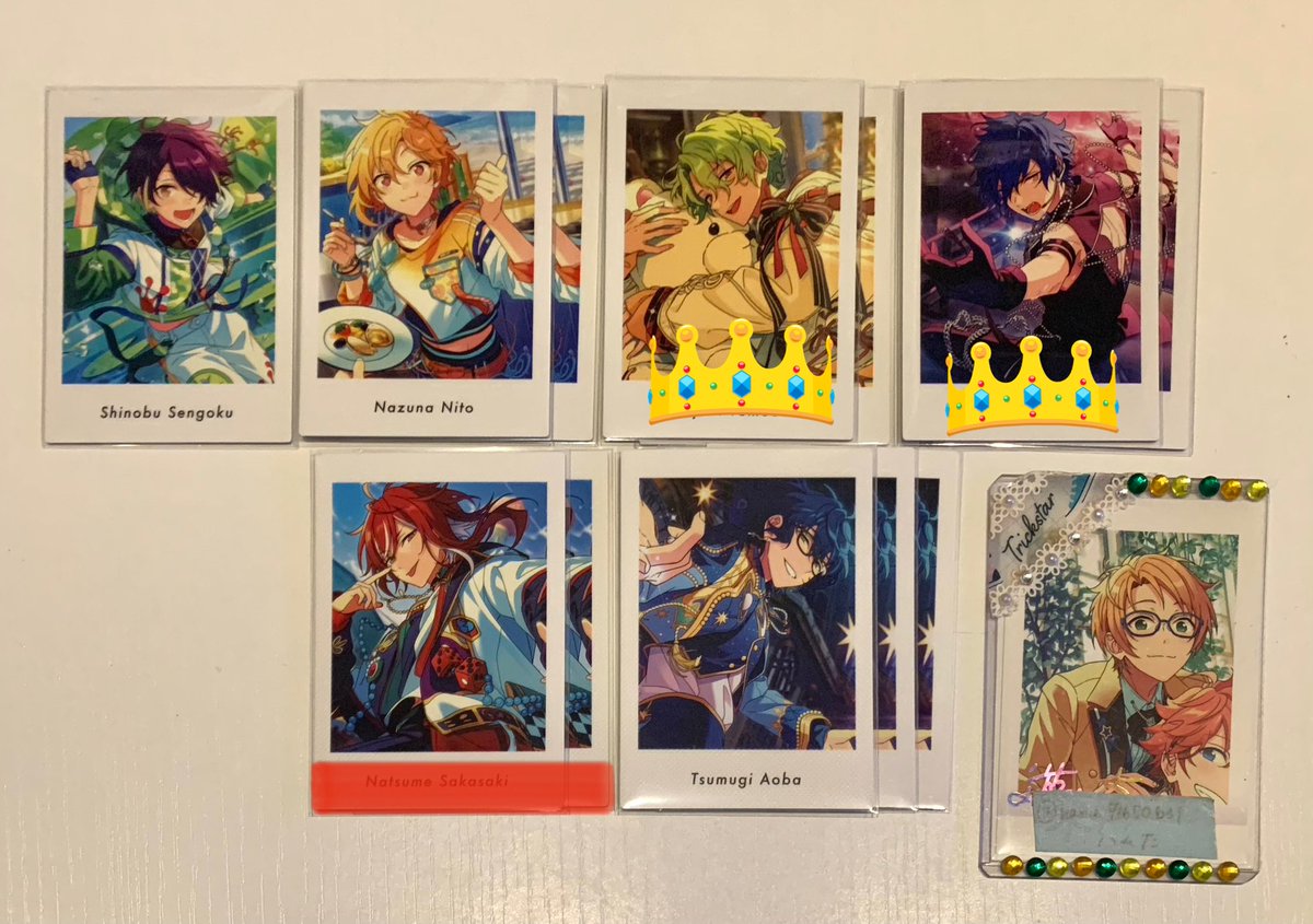 hamu71650631's tweet photo. ＊交換＊ あんスタ ぱしゃっつ vol.5 Action private

譲＊ 画像7枚目まで

求＊ 英智 茨 泉 真 凪砂 巽
         画像8枚目 (👑＞赤線＞無地)

郵送📮条件等8枚目参照。
2枚～纏めての方優先。
↓ https://t.co/dP9E5SrILI