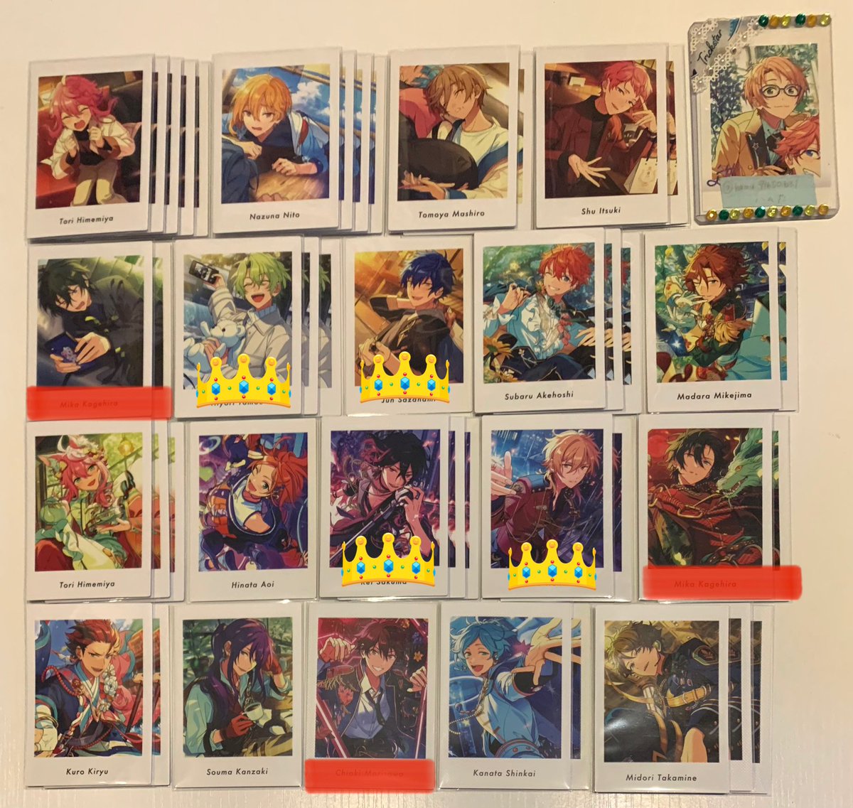 hamu71650631's tweet photo. ＊交換＊ あんスタ ぱしゃっつ vol.5 Action private

譲＊ 画像7枚目まで

求＊ 英智 茨 泉 真 凪砂 巽
         画像8枚目 (👑＞赤線＞無地)

郵送📮条件等8枚目参照。
2枚～纏めての方優先。
↓ https://t.co/dP9E5SrILI