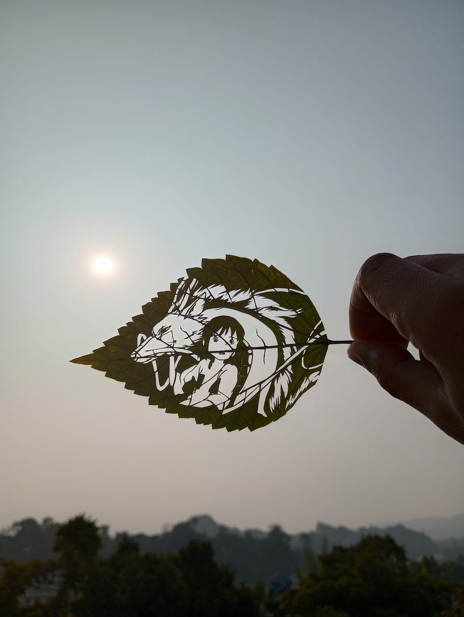 Spirited Away leaf carving 🌿
