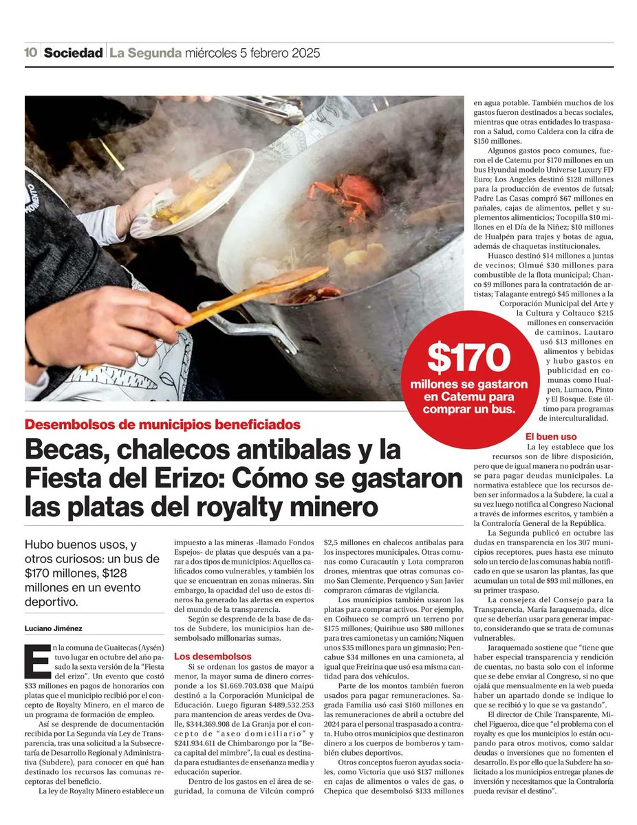 Fabuloso como se gastan la plata del royalty minero oye