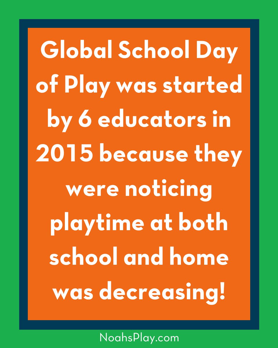 Global School Day of Play is celebrated on the first Wednesday of February, this year that’s today, February 5th! Make sure you spend some time outside today to celebrate!

#NoahsParkAndPlaygrounds #GlobalSchoolDayofPlay #CommercialPlaygrounds