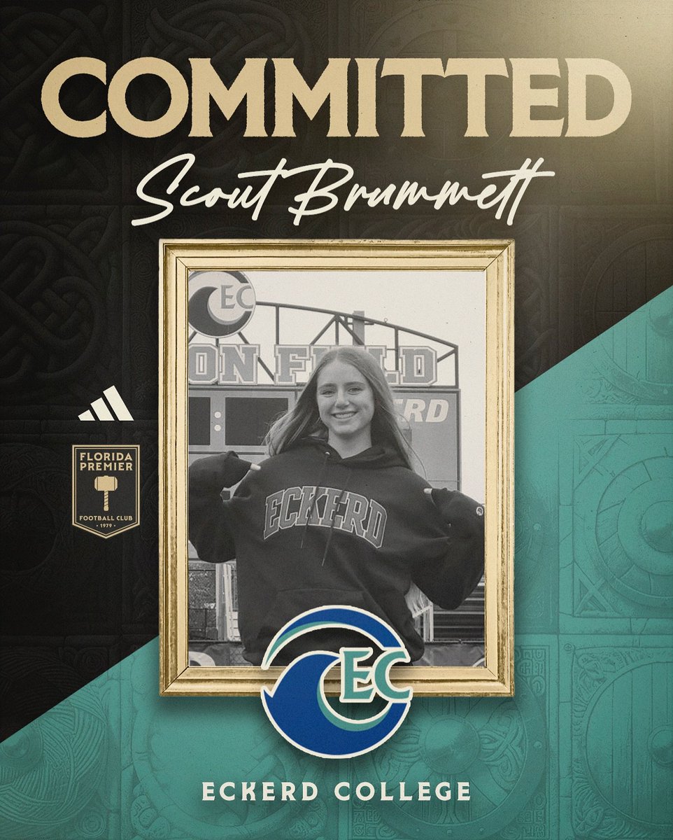 𝘾𝙤𝙢𝙢𝙞𝙩𝙩𝙚𝙙: Congratulations to Scout Brummett from our 2008 <a href="/ECNLgirls/">ECNL Girls</a>  on committing to <a href="/eckerdwsoccer/">Eckerd College Womens Soccer</a>  ! We are excited to see you continue at the next level! 📷📷📷
••
#Pathway #FloridaPremierFC #Committed
