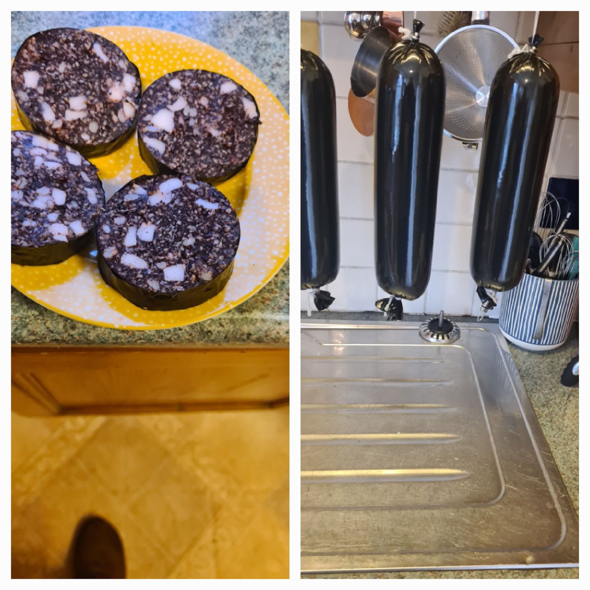 Black pudding using Weschenfelders black pudding mix
