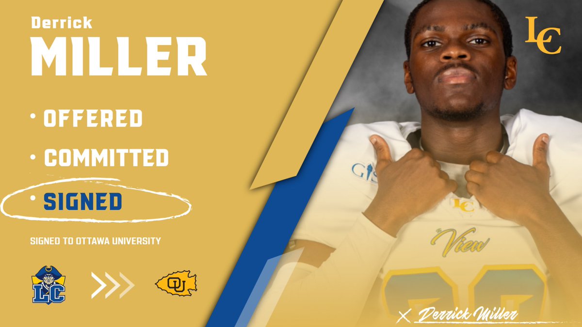 Patriot Nation (@lc_pat_nation) on Twitter photo Congratulations @20derrickmiller ! <a href="/OttawaBravesFB/">Ottawa Braves Football</a> is getting a good one!
#RecruitLC 🔵🟡 #ForeverLC 🔵🟡 Congratulations @20derrickmiller ! <a href="/OttawaBravesFB/">Ottawa Braves Football</a> is getting a good one!
#RecruitLC 🔵🟡 #ForeverLC 🔵🟡