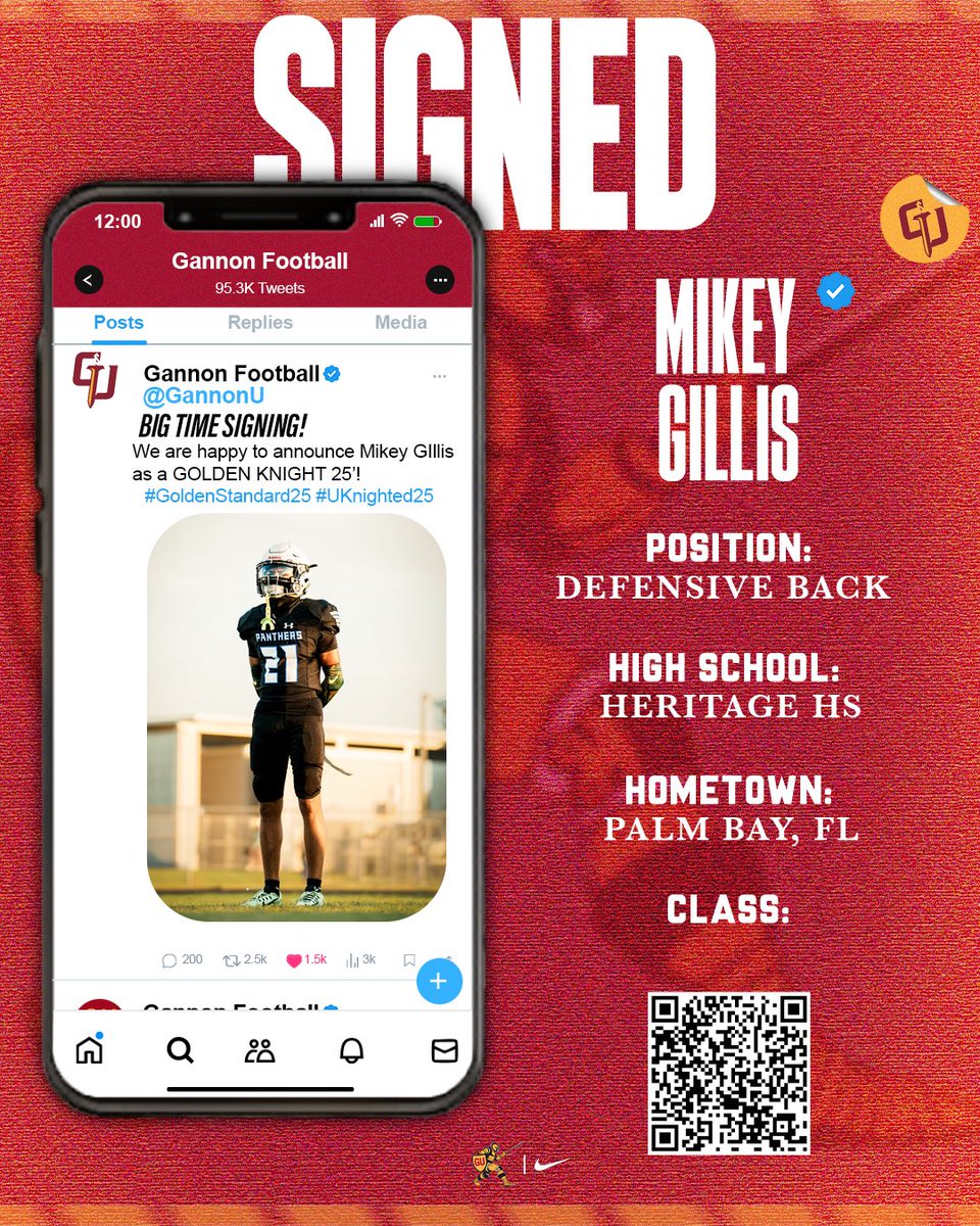 Welcome Mikey Gillis to the Golden Knight family class of 25’! #GoldenStandard25 #Uknighted25 #NSD25