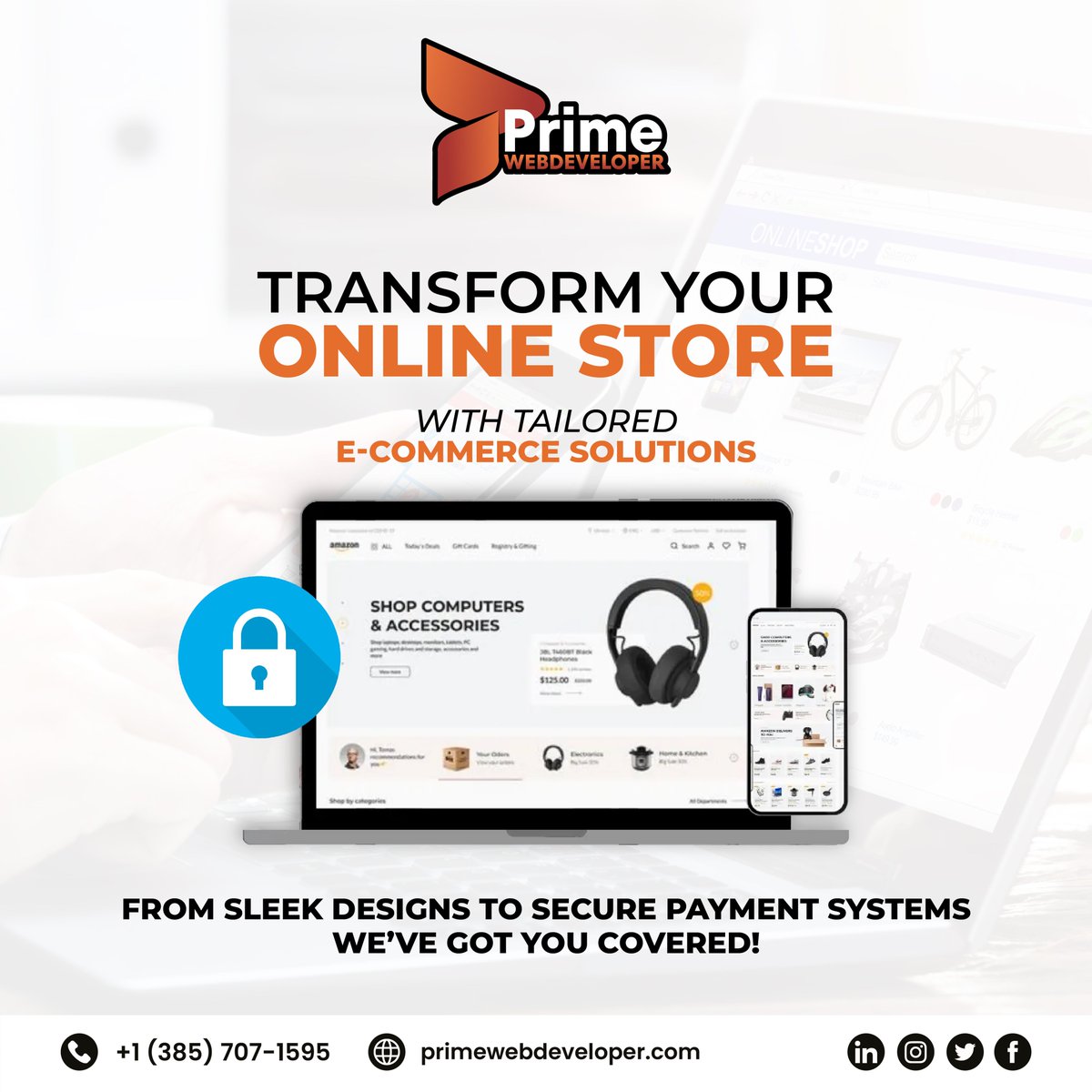 webprimedev's tweet photo. Custom E-Commerce Websites.

#ECommerceSolutions #CustomWebsites #primewebdevelopers https://t.co/Z8xr0ZBhi9