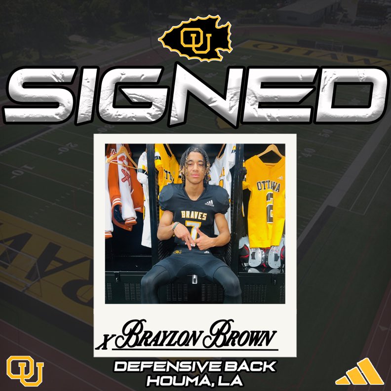 Keller Sports Media (@kellersportsksm) on Twitter photo <a href="/Recruit_Tbonne/">Terrebonne Football</a> DB <a href="/BrayBrown27/">Braylon Brown</a> has #SIGNED with <a href="/OttawaBravesFB/">Ottawa Braves Football</a> ! His story is a great one!! Congratulations Braylon!
📸: <a href="/OttawaBravesFB/">Ottawa Braves Football</a> <a href="/Recruit_Tbonne/">Terrebonne Football</a> DB <a href="/BrayBrown27/">Braylon Brown</a> has #SIGNED with <a href="/OttawaBravesFB/">Ottawa Braves Football</a> ! His story is a great one!! Congratulations Braylon!
📸: <a href="/OttawaBravesFB/">Ottawa Braves Football</a>