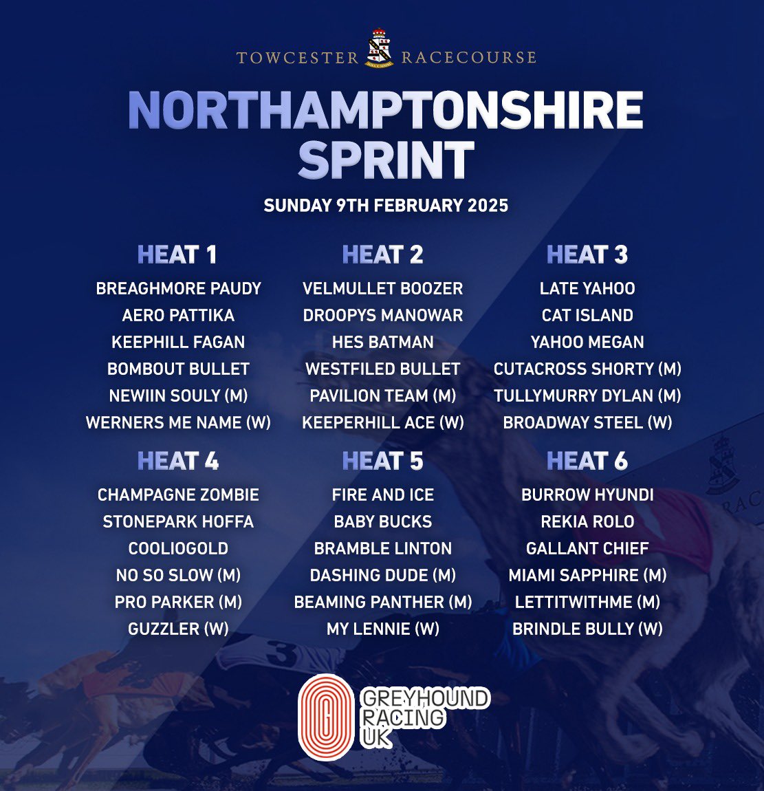 The Greyhound Racing UK Northamptonshire Sprint Heats 👇