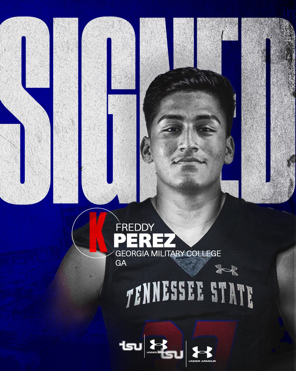 Tennessee State Football Recruiting (@tsufbrecruiting) on Twitter photo An <a href="/NJCAA/">NJCAA</a> All-America has found his way to #BigBlue country. Let’s welcome <a href="/Freddy_Perez__/">Freddy Perez</a> from <a href="/GMC_Football/">GMC Football</a> home. #IXSTRONG #RoarCity 🐅 An <a href="/NJCAA/">NJCAA</a> All-America has found his way to #BigBlue country. Let’s welcome <a href="/Freddy_Perez__/">Freddy Perez</a> from <a href="/GMC_Football/">GMC Football</a> home. #IXSTRONG #RoarCity 🐅