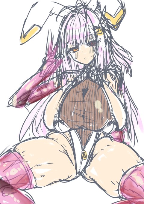 いつぞや作ったバニー魔法少女キャラをリメイクしたいなというラクガキ 