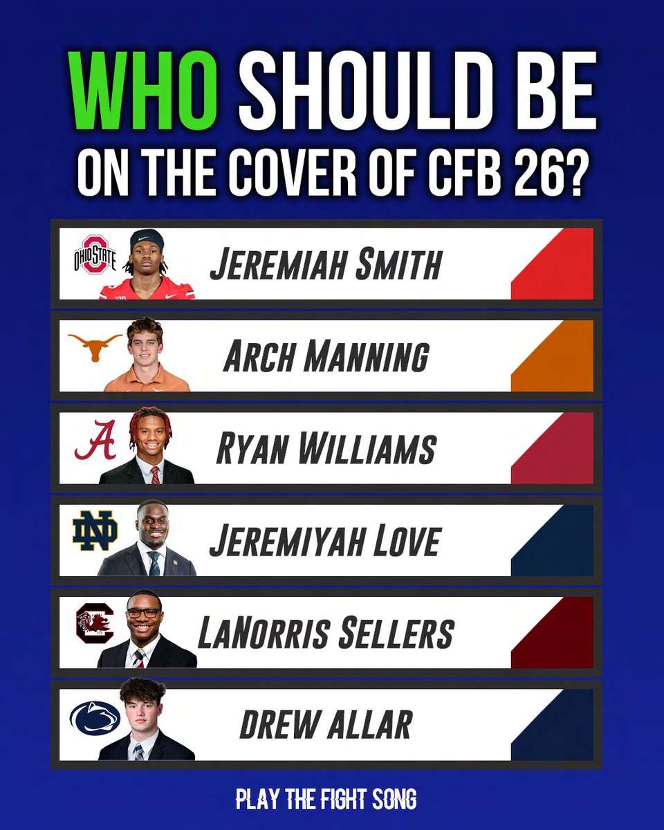 PlayTheFightPod's tweet image. The Countdown is ON #CFB26 

Who should be on the cover of @EASPORTSCollege this year?