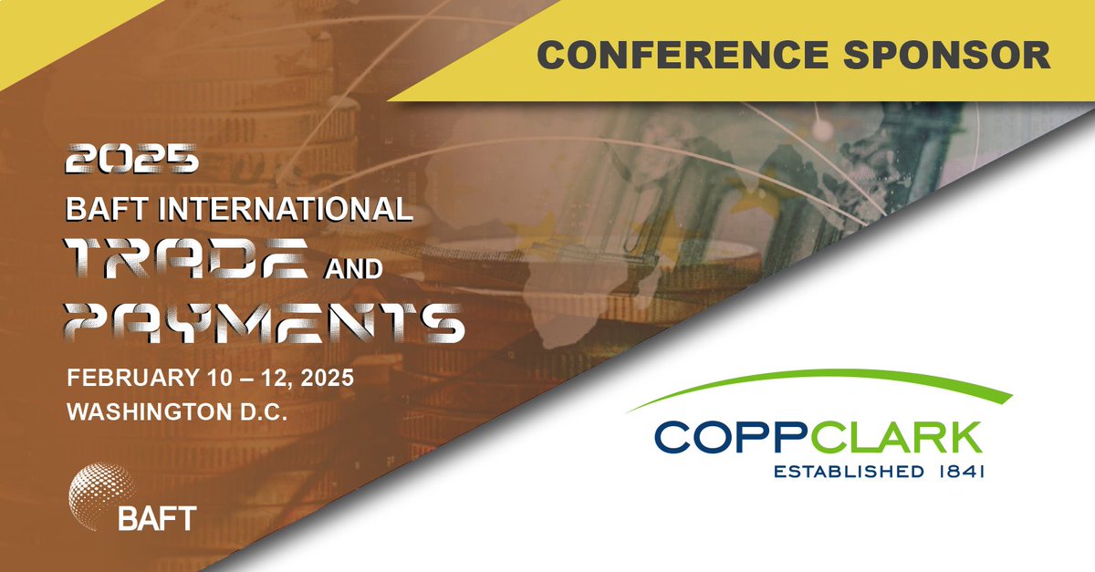 Proud to sponsor the 2025 BAFT Int. Trade &amp; Payments Conference! Our market holiday, trading hours &amp; early closing data is the most reliable, accurate, &amp; up‑to‑date solution available. 

👉 More: coppclark.com

#MarketHolidays #FinancialData #bankholiday #tradinghours