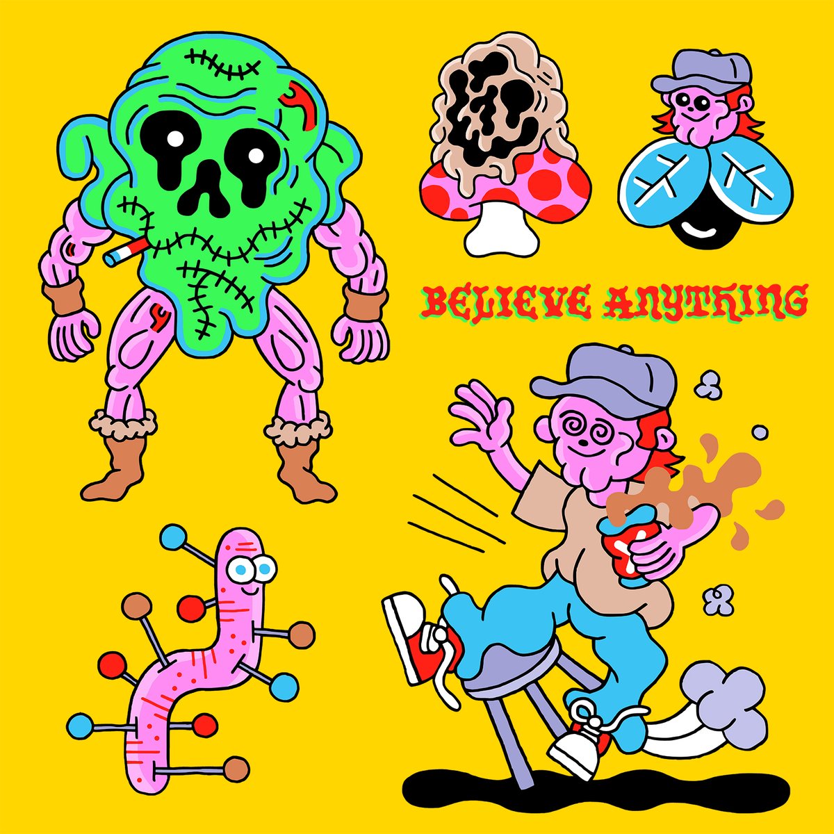 drunkenly falling off of a stool  
#illustration