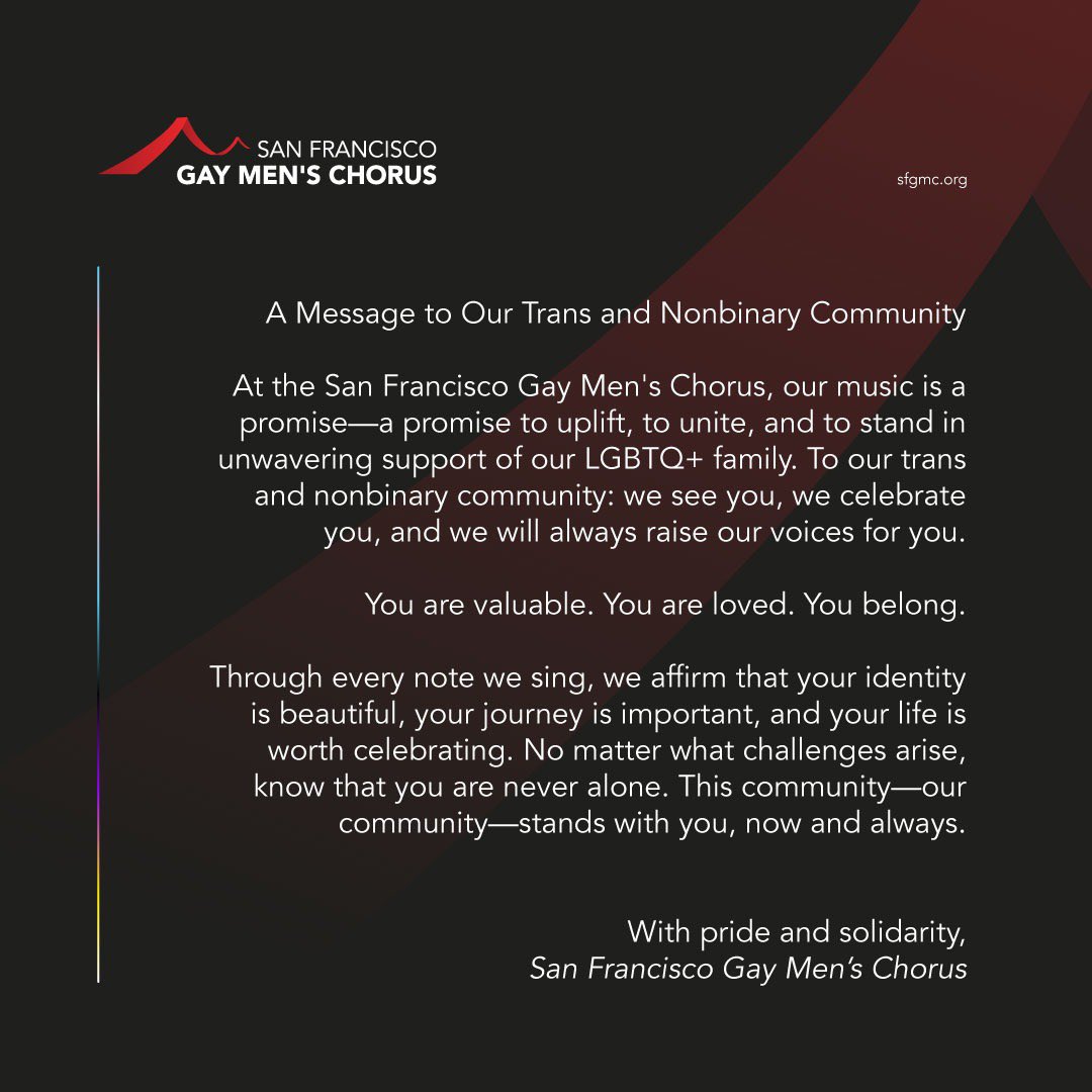 SF Gay Men's Chorus tweet media