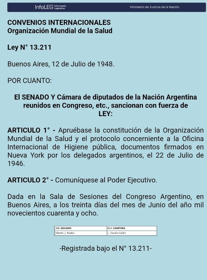 arilijalad's tweet photo. Esta ley sigue vigente por lo que, de mínima, la salida de la OMS la tiene que decidir el Congreso. https://t.co/Y3e7gswdWL