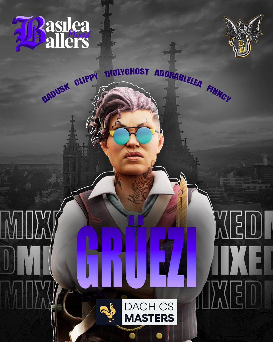 BASILEA BALLERS (@basileaballers) on Twitter photo Aus unseren Ballerinnen wird "BASILEA BALLERS Mixed"! ๐
Wir freuen uns mit folgenden Spieler*Innen in die kommende Saison der <a href="/dachcs/">DACH CS Masters</a> zu starten.
๐จ๐ญ <a href="/daduskBB/">dusk</a>
๐จ๐ญ <a href="/clippy_cs/">clippy</a>
๐ฉ๐ช <a href="/1holyghostCS/">1holyghost | Annika</a>
๐ฉ๐ช <a href="/mc_finnske/">Finn</a>
๐ฉ๐ช #AdorableLea
๐ฉ๐ช <a href="/Skyolki_olivia/">Namis Fanacc ๐ผ</a> (Stand-In) Aus unseren Ballerinnen wird "BASILEA BALLERS Mixed"! ๐
Wir freuen uns mit folgenden Spieler*Innen in die kommende Saison der <a href="/dachcs/">DACH CS Masters</a> zu starten.
๐จ๐ญ <a href="/daduskBB/">dusk</a>
๐จ๐ญ <a href="/clippy_cs/">clippy</a>
๐ฉ๐ช <a href="/1holyghostCS/">1holyghost | Annika</a>
๐ฉ๐ช <a href="/mc_finnske/">Finn</a>
๐ฉ๐ช #AdorableLea
๐ฉ๐ช <a href="/Skyolki_olivia/">Namis Fanacc ๐ผ</a> (Stand-In)