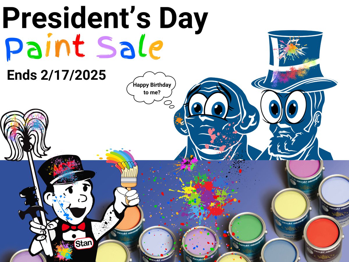 AntiochAce's tweet image. Our annual #PresidentsDay #Paint sale starts today! It runs through President's Day (2/17). Come in now and get all your supplies to update your home! #MoreThanAHardwareStore #MyLocalAce