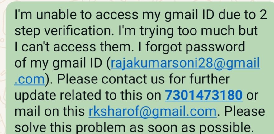 RkSharoff's tweet photo. I'm unable to access my gmail ID due to 2 step verification. @gmail @Google @googlechrome @GoogleIndia @sundarpichai @googledevs @GoogleAI @googledrive @GooglePlay @googlenews plz help 😭 please https://t.co/YOqnjlmKLh