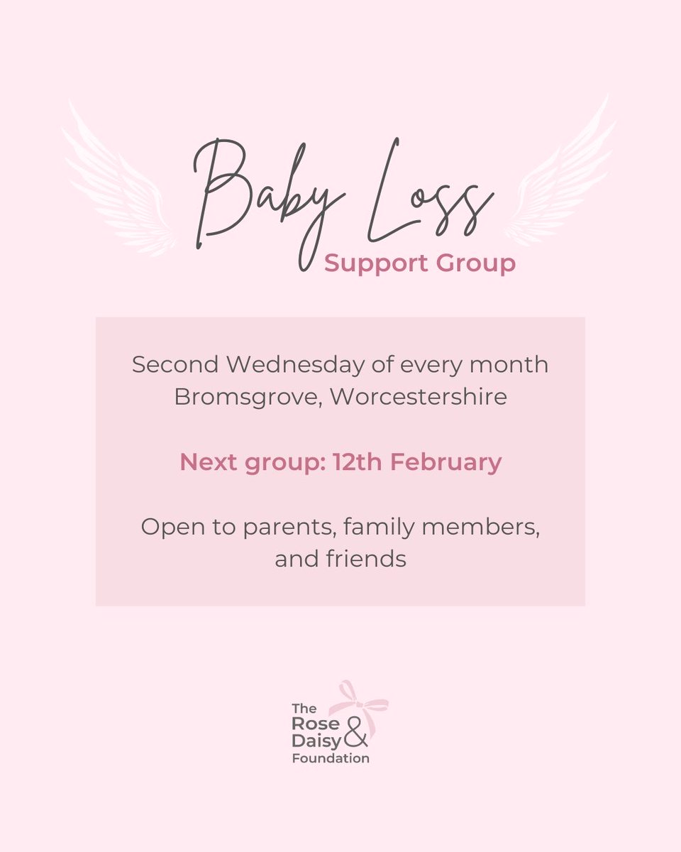 Baby Loss Support Group 🪽⁠
⁠
Please join us for our next baby loss support group, taking place Wednesday 12th February from 7pm - 9pm. 🤍⁠
⁠
This is an informal, drop-in group, so please come for as long as you like.