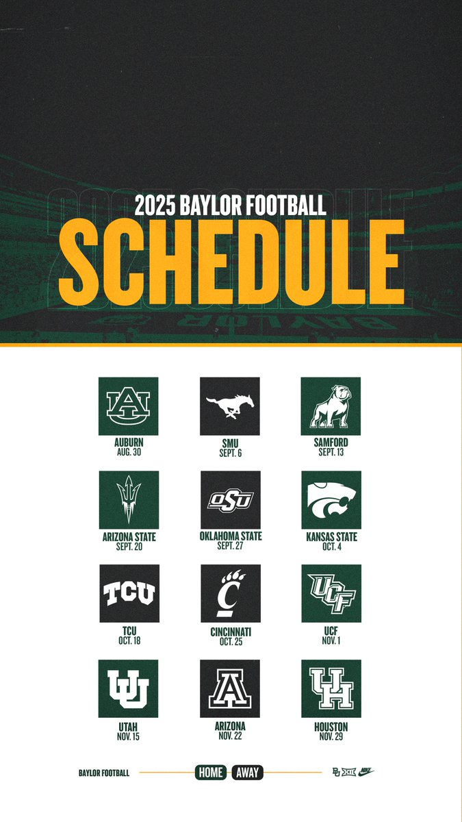 BUFootball's tweet photo. New schedule = New wallpapers 📲

#SicEm https://t.co/xXsBSfLZUZ