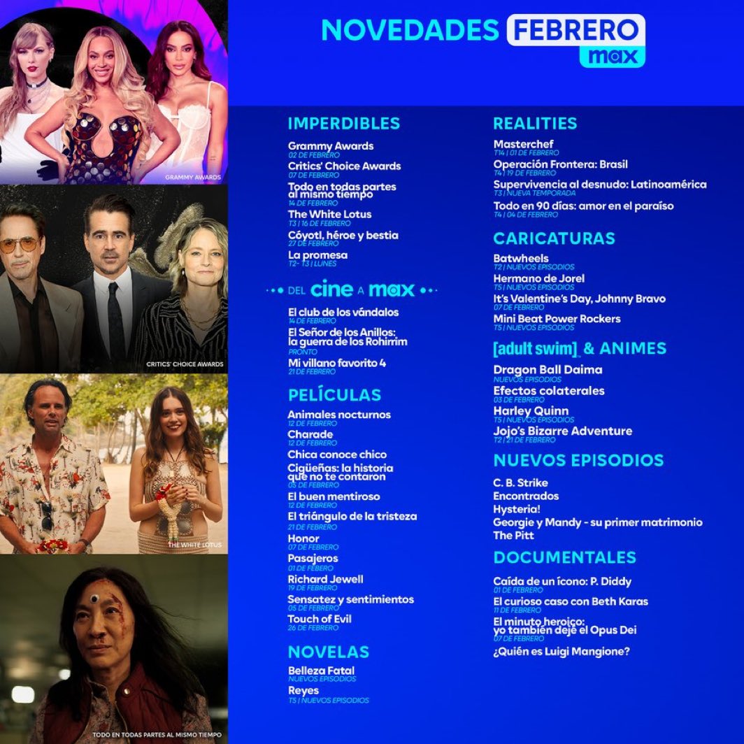 Estrenos en Max en febrero 2025