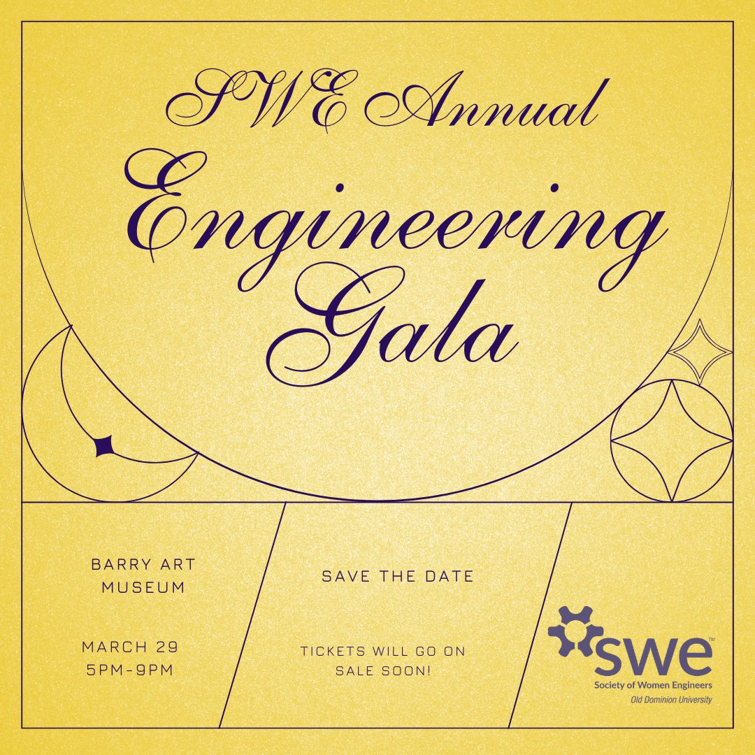 MAJOR ANNOUNCEMENT: We have secured a date for our annual Engineering Gala! Mark your calendars for March 29th from 5p-9p at the Barry Art Museum! Tickets will go on sale in the next couple of weeks, so stay tuned!