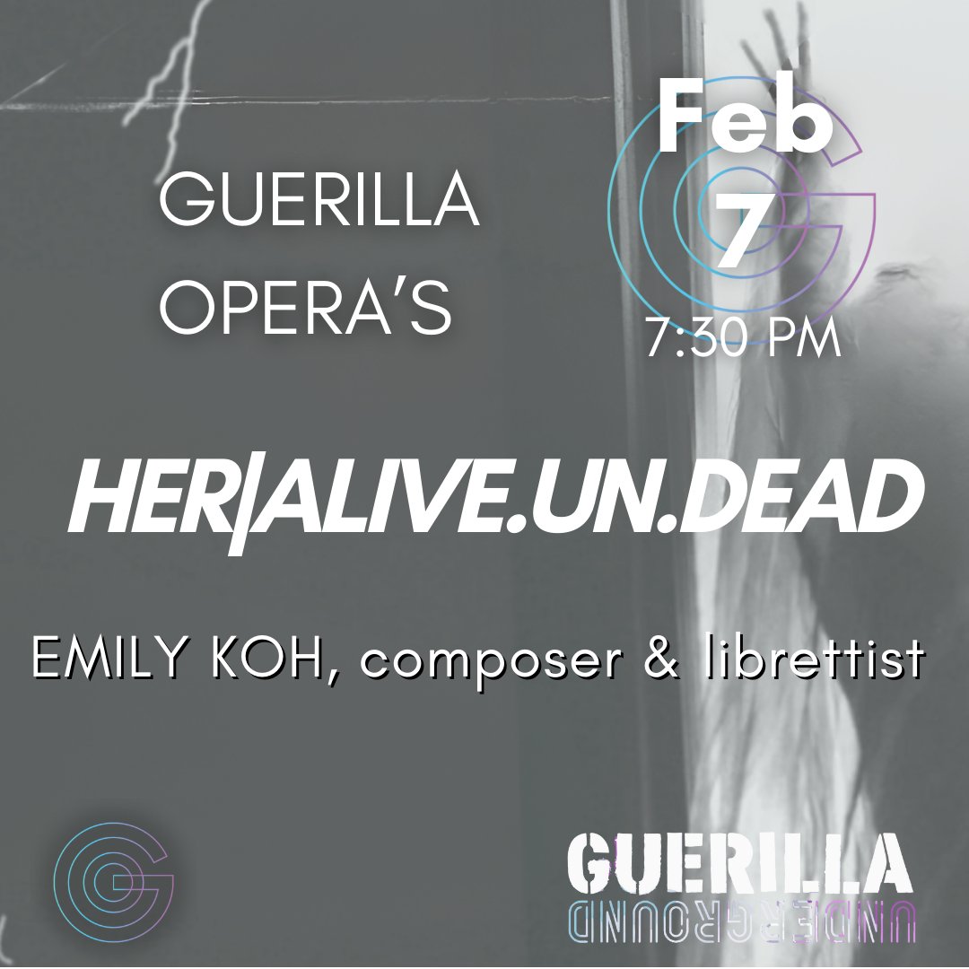 PARMARecordings's tweet photo. The 2025 #GuerillaUnderground season is underway! Join @guerillaopera for a virtual speakeasy experience featuring the world premiere of DICKINSON, HER/ALIVE.UN.DEAD, and more. Live streams start February 6 at 7:30 PM EST.
https://t.co/SLUvHvUhHd https://t.co/lG7fh0K3Z8