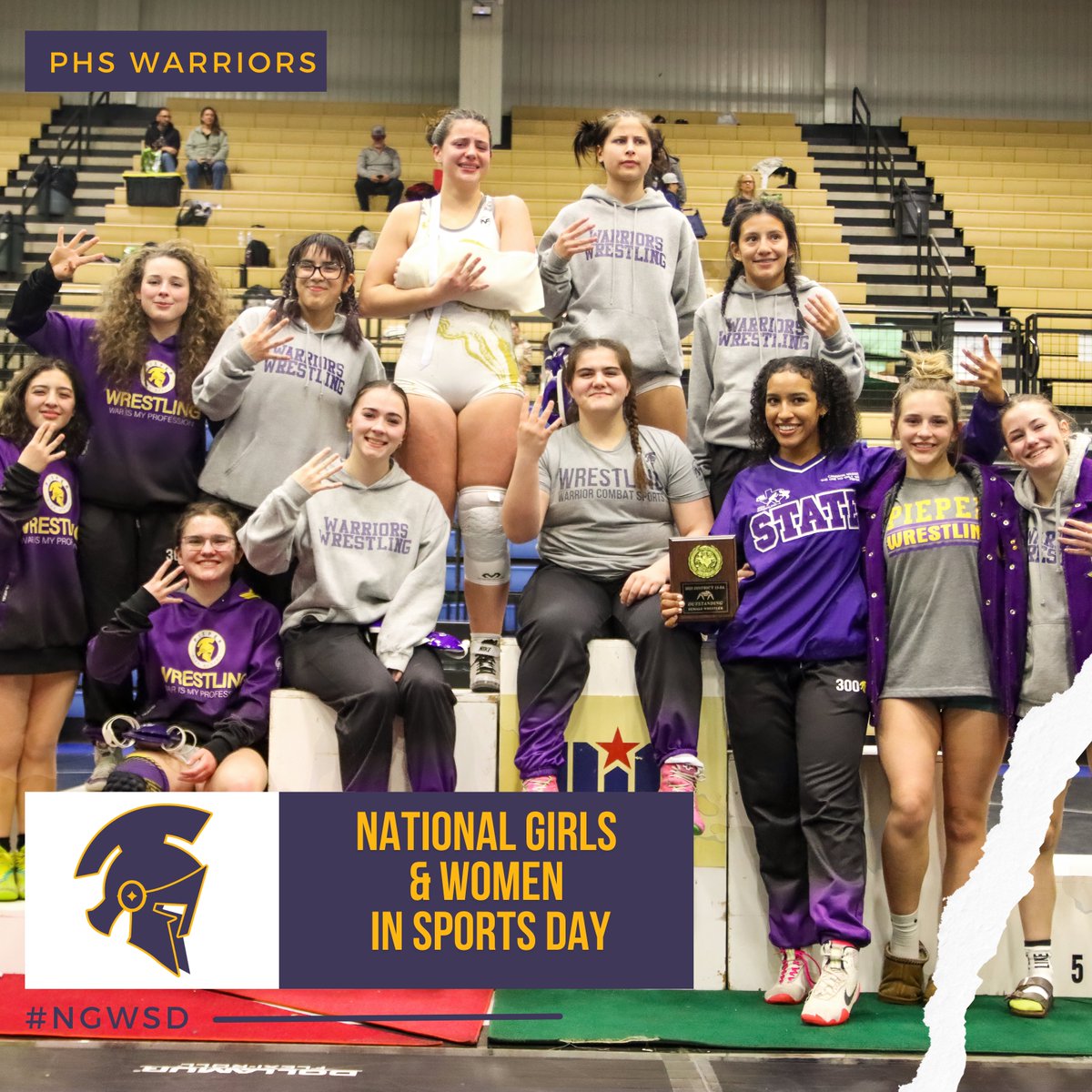 🔥 Happy National Girls &amp; Women in Sports Day! 🔥
Today, we celebrate the incredible young women of Pieper Wrestling who embody strength, resilience, and determination every day.
We are beyond proud of their hard work and dedication. Keep raising the bar, ladies! 💜💛 #NGWSD
