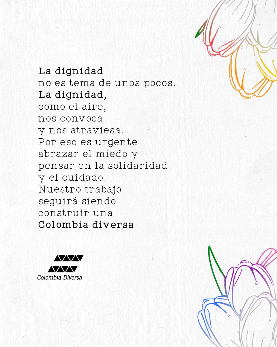 Esta es nuestra declaración, la solidaridad y el cuidado son nuestra bandera. 

Seguimos defendiendo los derechos humanos ✊, con la dignidad 🌈 como horizonte.