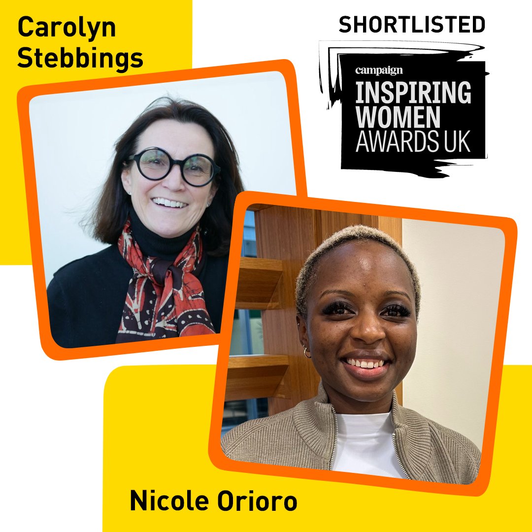 Excited to see two amazing women shortlisted at this year’s <a href="/Campaignmag/">Campaign</a> Inspiring Women Awards! 🎉 Carolyn is up for Mentor of the Year for her dedication to talent growth, while Nicole Orioro’s tech innovation has earned her a spot in Rising to the Top – Technology. Congrats!