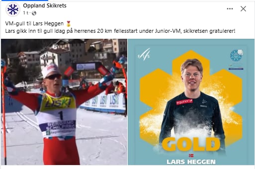 GULL 💯👍🏻🇧🇻 Gratulerer <a href="/LarsHeggen/">Lars Heggen</a> Råtass... #Verdensmester Distanse