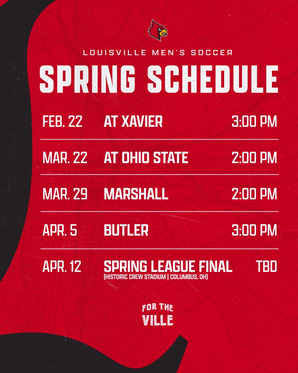 Spring Schedule ⤵️

Competing in the <a href="/CollegeSPLeague/">College Spring League</a> for the fourth consecutive year.

#GoCards