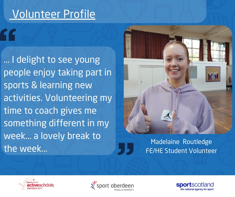 ASC_StMacharASG's tweet image. Shoutout to Madeline for bringing energy & passion to today's #netball session @AbStpeters ! 🏐💙 Volunteers like her make a real impact on young people’s lives.
Want to get involved? Join us & make a difference! 📩👉asstmachar@sportabereen.co.uk #VolunteersMatter #GetInvolved"